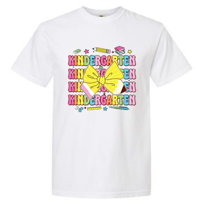 Coquette Bow Pencil Retro Kindergarten Funny Back To School Garment-Dyed Heavyweight T-Shirt