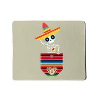 Calaca Blanket Pocket Serape Mexican Gift Cinco De Mayo Mousepad