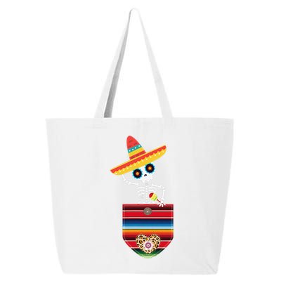 Calaca Blanket Pocket Serape Mexican Gift Cinco De Mayo 25L Jumbo Tote