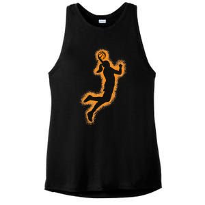 Cute Basketball Player Print Women Basketball Ladies PosiCharge Tri-Blend Wicking Tank