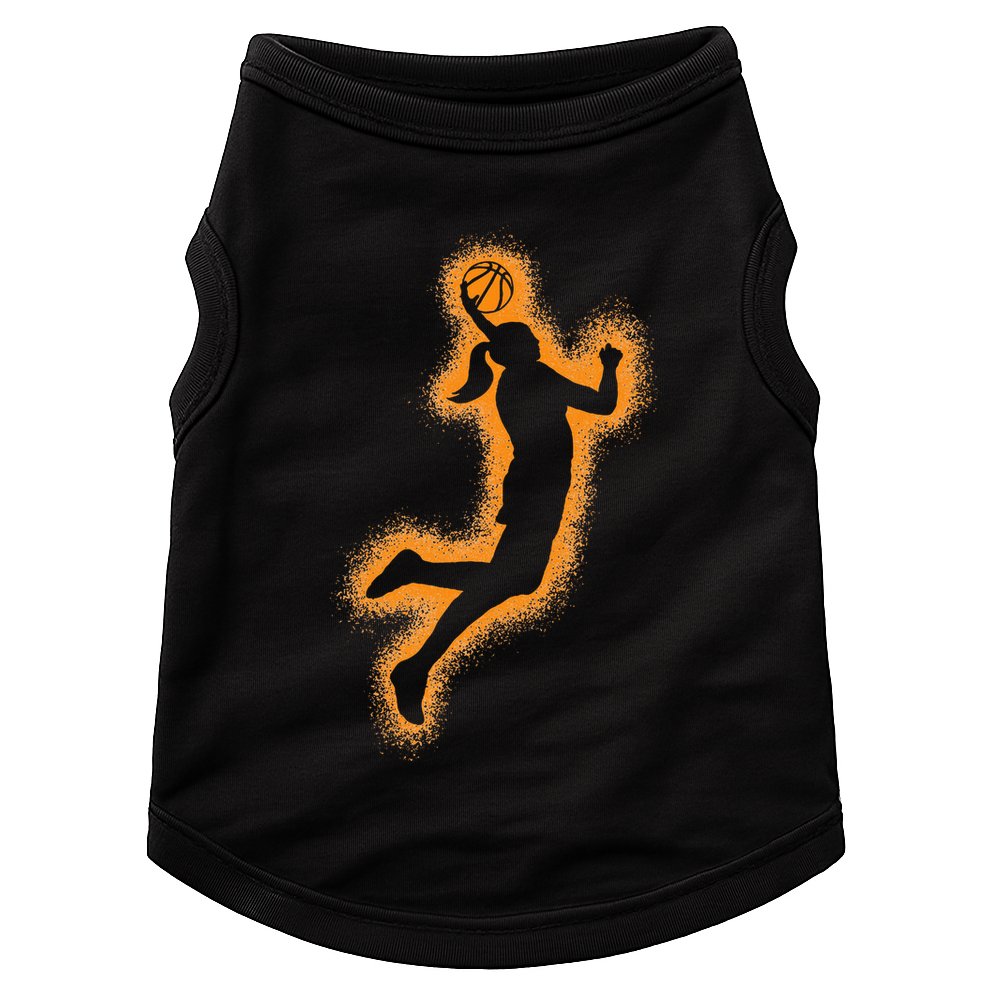 Cute Basketball Player Print Women Basketball Doggie Tank