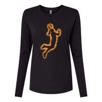 Cute Basketball Player Print Women Basketball Womens Cotton Relaxed Long Sleeve T-Shirt