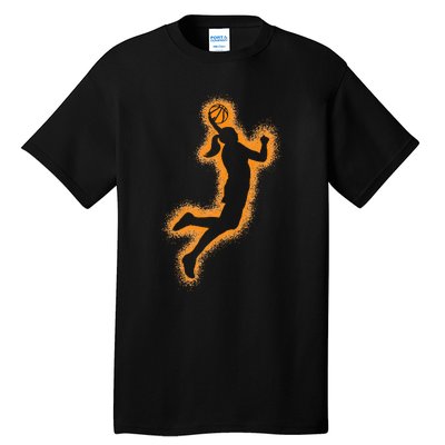 Cute Basketball Player Print Women Basketball Tall T-Shirt