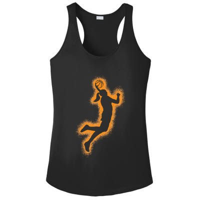 Cute Basketball Player Print Women Basketball Ladies PosiCharge Competitor Racerback Tank