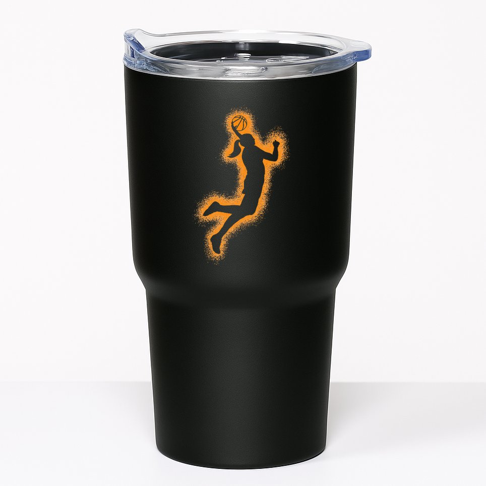 Cute Basketball Player Print Women Basketball Tumbler