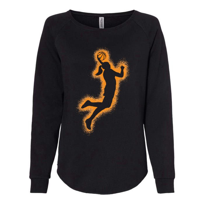 Cute Basketball Player Print Women Basketball Womens California Wash Sweatshirt