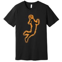 Cute Basketball Player Print Women Basketball Premium T-Shirt