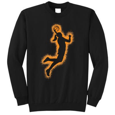 Cute Basketball Player Print Women Basketball Tall Sweatshirt