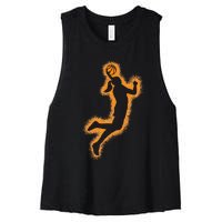 Cute Basketball Player Print Women Basketball Women's Racerback Cropped Tank