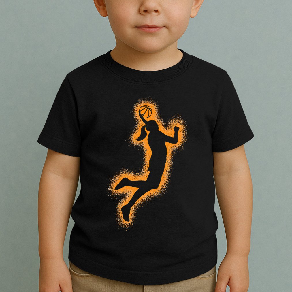 Cute Basketball Player Print Women Basketball Toddler T-Shirt