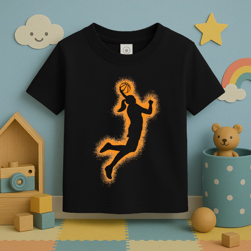 Cute Basketball Player Print Women Basketball Toddler T-Shirt