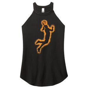 Cute Basketball Player Print Women Basketball Women's Perfect Tri Rocker Tank