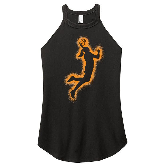 Cute Basketball Player Print Women Basketball Women's Perfect Tri Rocker Tank