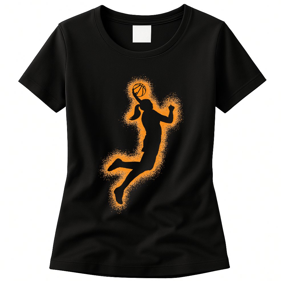Cute Basketball Player Print Women Basketball Womens T-Shirt