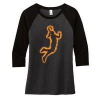 Cute Basketball Player Print Women Basketball Women's Tri-Blend 3/4-Sleeve Raglan Shirt