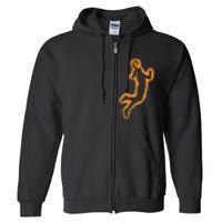 Cute Basketball Player Print Women Basketball Full Zip Hoodie