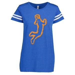 Cute Basketball Player Print Women Basketball Enza Ladies Jersey Football T-Shirt