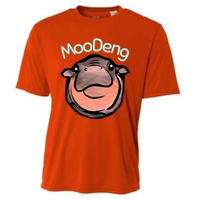 Cute Baby Pygmy Hippo Moodeng Cooling Performance Crew T-Shirt