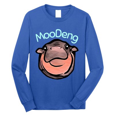 Cute Baby Pygmy Hippo Moodeng Long Sleeve Shirt