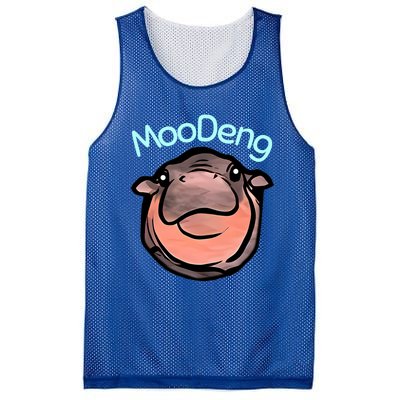 Cute Baby Pygmy Hippo Moodeng Mesh Reversible Basketball Jersey Tank