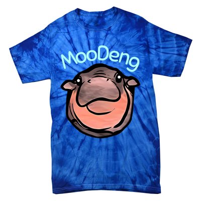 Cute Baby Pygmy Hippo Moodeng Tie-Dye T-Shirt