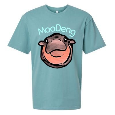 Cute Baby Pygmy Hippo Moodeng Sueded Cloud Jersey T-Shirt