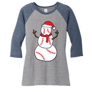 Christmas Baseball Player Gift Christmas Gift Baseball Women's Tri-Blend 3/4-Sleeve Raglan Shirt