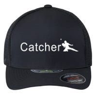 Catcher Baseball Player Flexfit Unipanel Trucker Cap