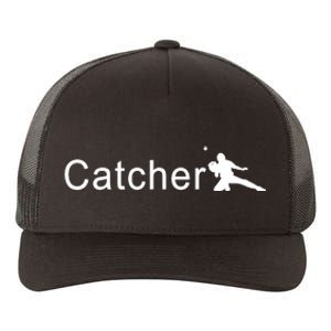 Catcher Baseball Player Yupoong Adult 5-Panel Trucker Hat