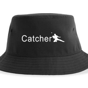 Catcher Baseball Player Sustainable Bucket Hat