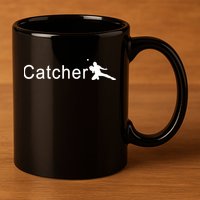 Catcher Baseball Player 11oz C Handle Ceramic Mug