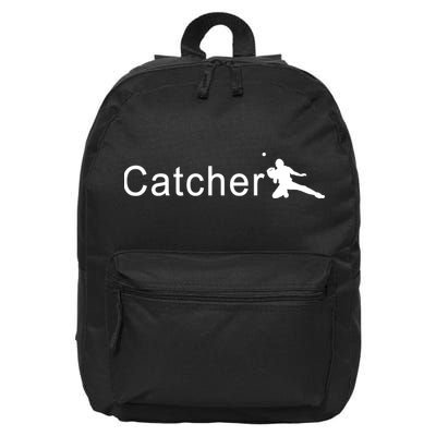 Catcher Baseball Player 16 in Basic Backpack