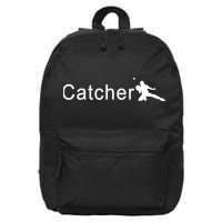 Catcher Baseball Player 16 in Basic Backpack