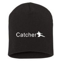 Catcher Baseball Player Short Acrylic Beanie