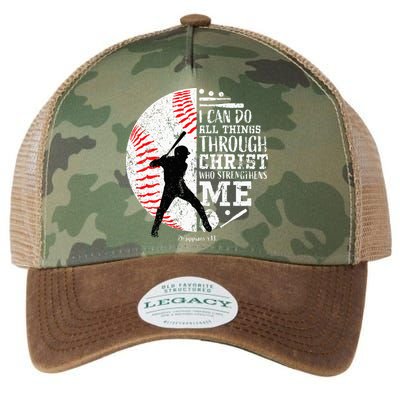 Cool Baseball Player Christian Bible Verse Legacy Tie Dye Trucker Hat