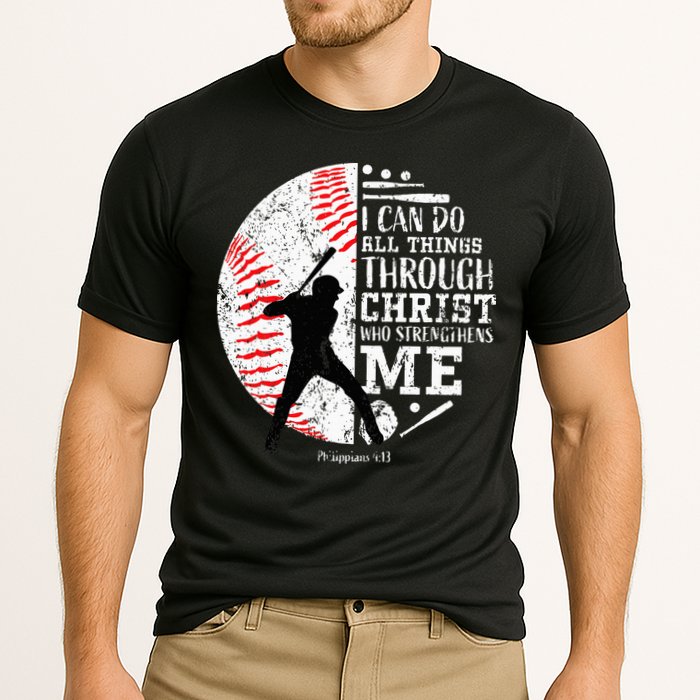 Cool Baseball Player Christian Bible Verse Cooling Performance Crew T-Shirt