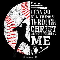 Cool Baseball Player Christian Bible Verse Cooling Performance Crew T-Shirt