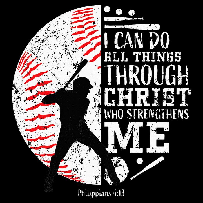 Cool Baseball Player Christian Bible Verse Cooling Performance Crew T-Shirt