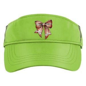 Coquette Bow Pumpkin American Football Thanksgiving Autumn Adult Drive Performance Visor