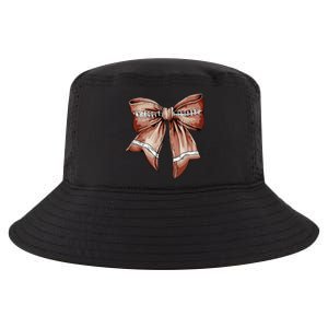 Coquette Bow Pumpkin American Football Thanksgiving Autumn Cool Comfort Performance Bucket Hat