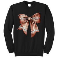 Coquette Bow Pumpkin American Football Thanksgiving Autumn Sweatshirt