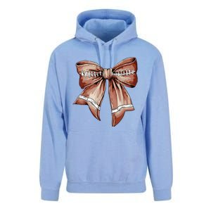 Coquette Bow Pumpkin American Football Thanksgiving Autumn Unisex Surf Hoodie