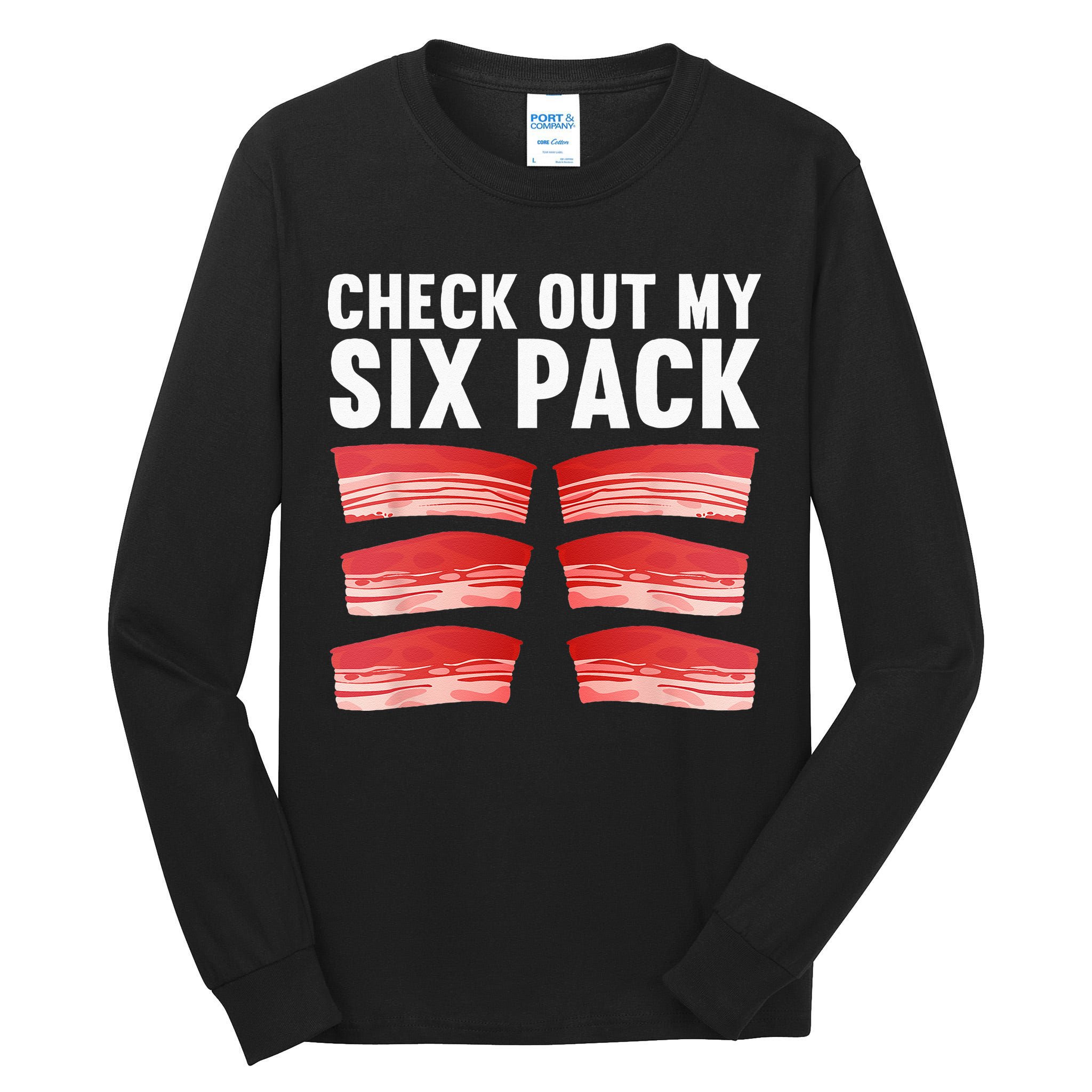 Cool Bacon Pork Food Meat Lovers Foodie Tall Long Sleeve T-Shirt