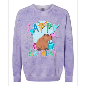 Capybara Birthday Party Capybaras Colorblast Crewneck Sweatshirt