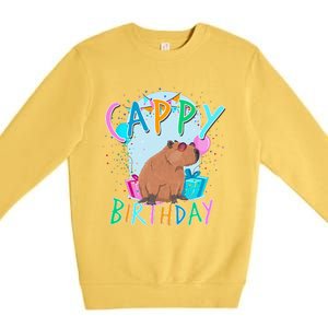 Capybara Birthday Party Capybaras Premium Crewneck Sweatshirt