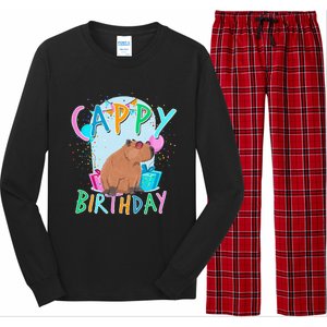 Capybara Birthday Party Capybaras Long Sleeve Pajama Set