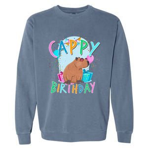 Capybara Birthday Party Capybaras Garment-Dyed Sweatshirt