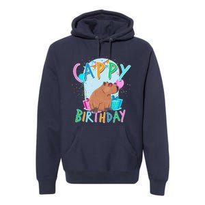 Capybara Birthday Party Capybaras Premium Hoodie