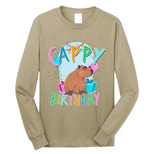 Capybara Birthday Party Capybaras Long Sleeve Shirt