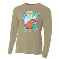 Capybara Birthday Party Capybaras Cooling Performance Long Sleeve Crew